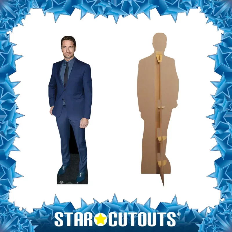 CS618 Gerard Butler 'Blue Suit' (Scottish Actor) Lifesize Cardboard Cutout Standee Frame