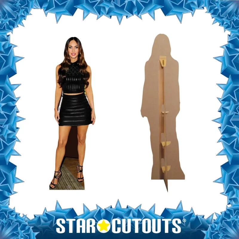 CS622 Megan Fox 'Black Outfit' (American Actress) Lifesize Cardboard Cutout Standee Frame