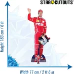 CS669 Sebastian Vettel Waving German Racing Driver Lifesize Mini Cardboard Cutout Standee 3