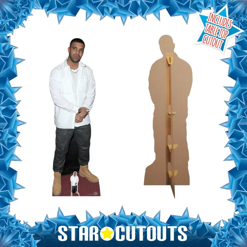 CS671 Drake 'Casual' (Canadian Rapper) Lifesize + Mini Cardboard Cutout Standee Frame
