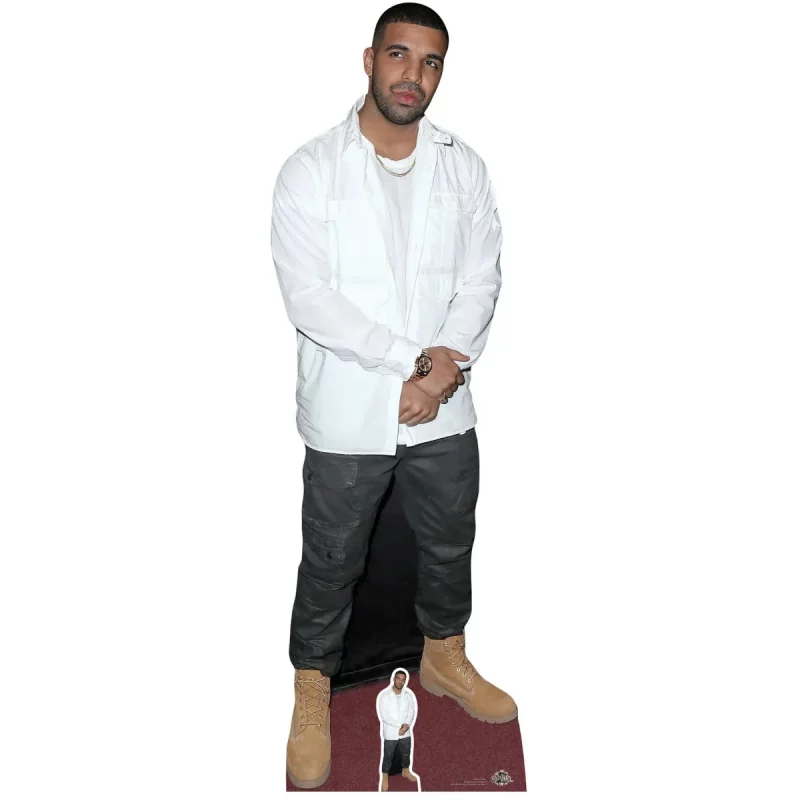 CS671 Drake 'Casual' (Canadian Rapper) Lifesize + Mini Cardboard Cutout Standee Front