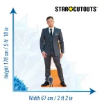 CS691 Taron Egerton 'Smart Suit' (Welsh Actor) Lifesize + Mini Cardboard Cutout Standee Size