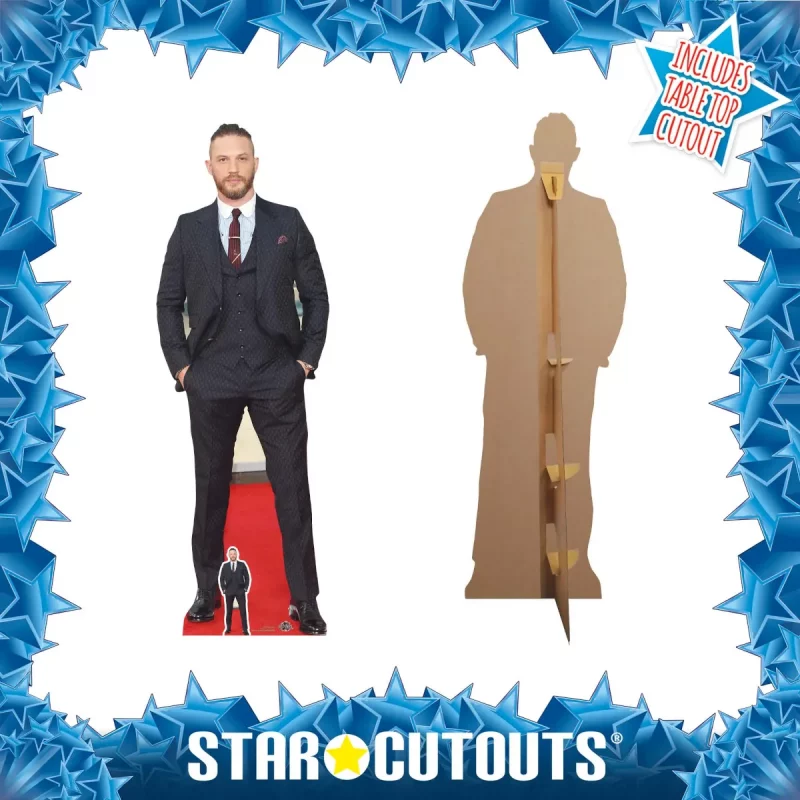 CS731 Tom Hardy '2018 Smart Suit' (English Actor) Lifesize + Mini Cardboard Cutout Standee Frame