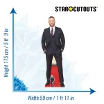 CS731 Tom Hardy '2018 Smart Suit' (English Actor) Lifesize + Mini Cardboard Cutout Standee Size
