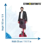 CS739 David Tennant 'Wearing Kilt' (Scottish Actor) Lifesize + Mini Cardboard Cutout Standee Size