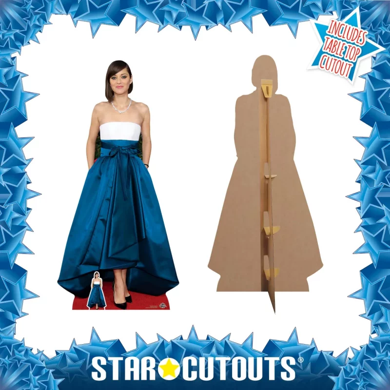 CS766 Marion Cotillard 'Blue Dress' (French Actress) Lifesize + Mini Cardboard Cutout Standee Frame