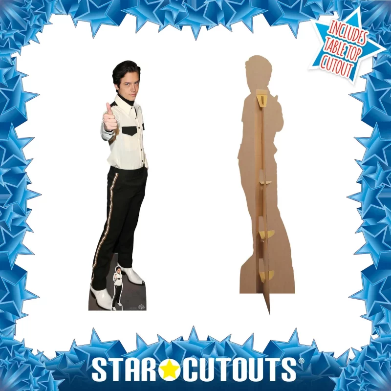 CS789 Cole Sprouse 'Thumbs-Up' (American Actor) Lifesize + Mini Cardboard Cutout Standee Frame