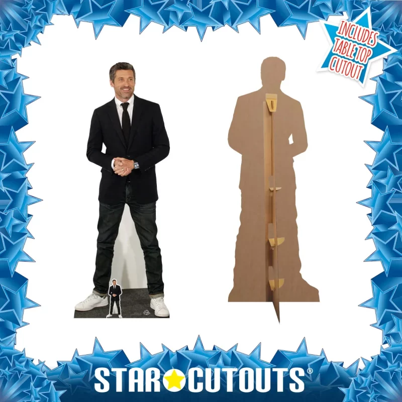 CS815 Patrick Dempsey (American Actor) Lifesize + Mini Cardboard Cutout Standee Frame