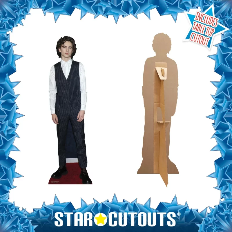 CS837 Timothée Chalamet 'Waistcoat' (American Actor) Mini Cardboard Cutout Standee Frame