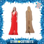 CS838 Jodie Comer 'Red Dress' (English Actress) Lifesize + Mini Cardboard Cutout Standee Frame