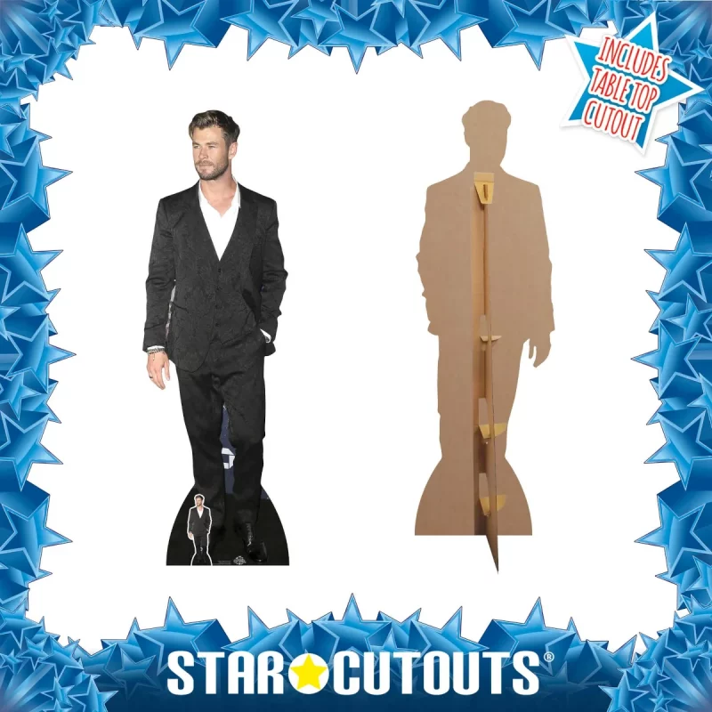 CS858 Chris Hemsworth 'Smart Suit' (Australian Actor) Lifesize + Mini Cardboard Cutout Standee Frame