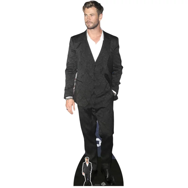 CS858 Chris Hemsworth 'Smart Suit' (Australian Actor) Lifesize + Mini Cardboard Cutout Standee Front