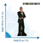 CS909 Jeff Goldblum 'Black Suit' (American Actor) Lifesize + Mini Cardboard Cutout Standee Size