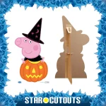 SC1268 Peppa Pig 'Pumpkin & Magical Hat' (Peppa Pig) Official Mini Cardboard Cutout Standee Frame