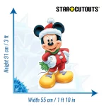 SC603 Mickey Mouse ‘Christmas Costume’ (Disney) Mini Cardboard Cutout Standee Size