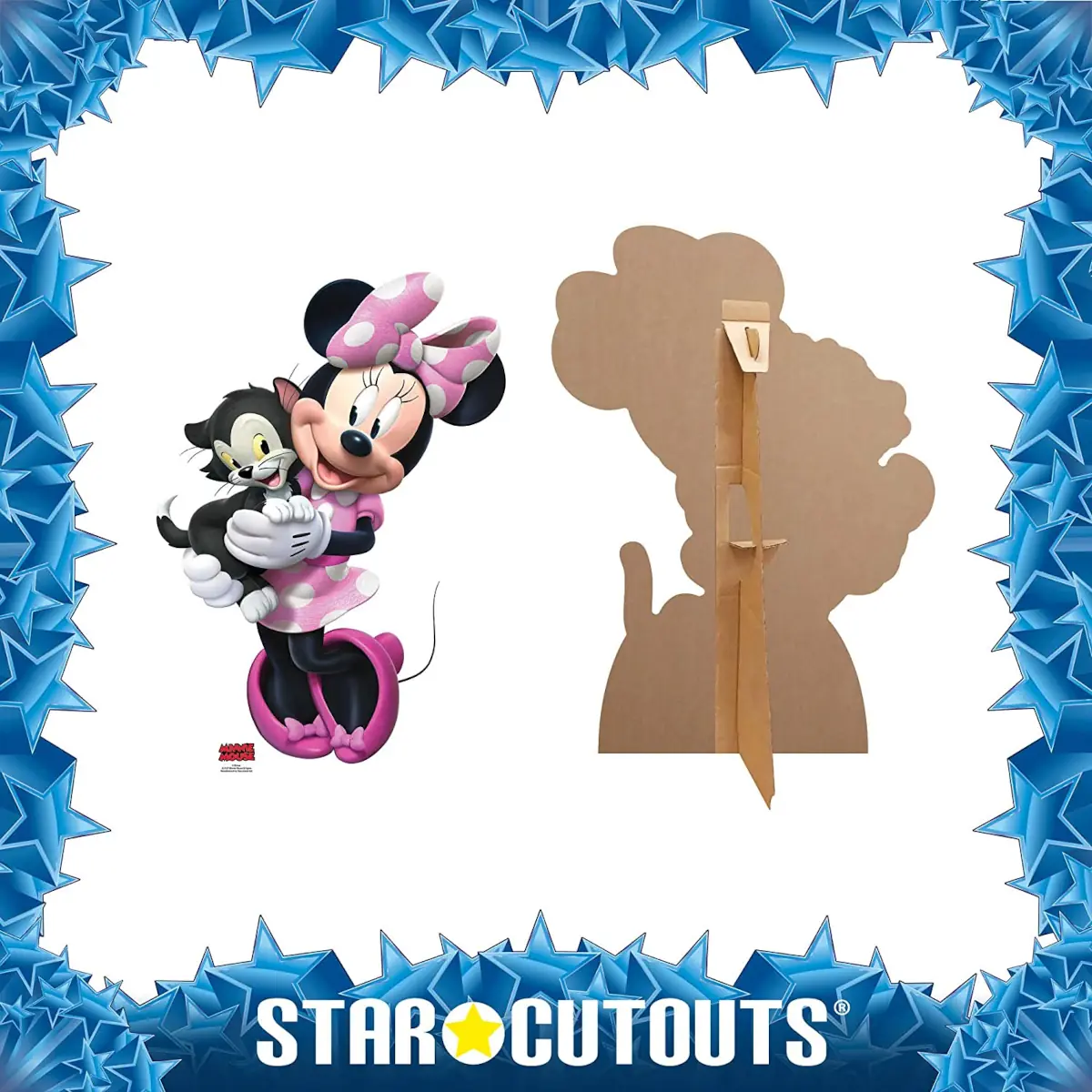 Minnie Mouse with Figaro the Cat Official Disney Cardboard Cutout / Stand