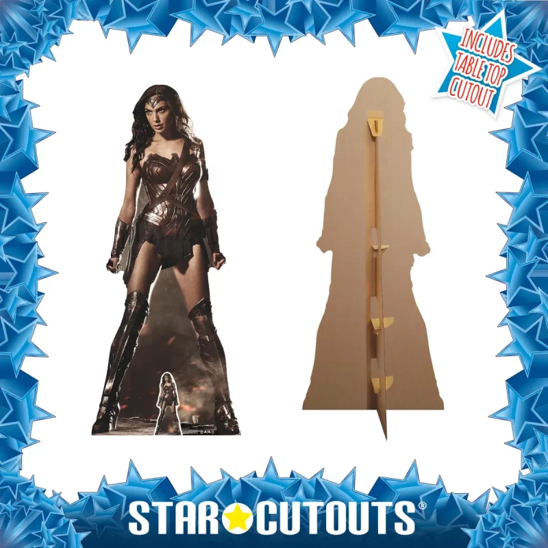 SC1031 Wonder Woman (Gal Gadot) Official Lifesize + Mini Cardboard Cutout Standee Frame