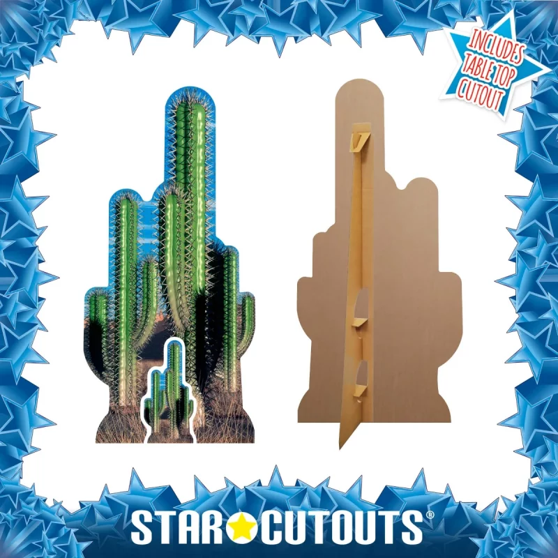 SC584 Cactus Group Large + Mini Cardboard Cutout Standee Frame