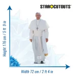 SC940 Pope Francis (Catholic Church) Lifesize + Mini Cardboard Cutout Standee Size