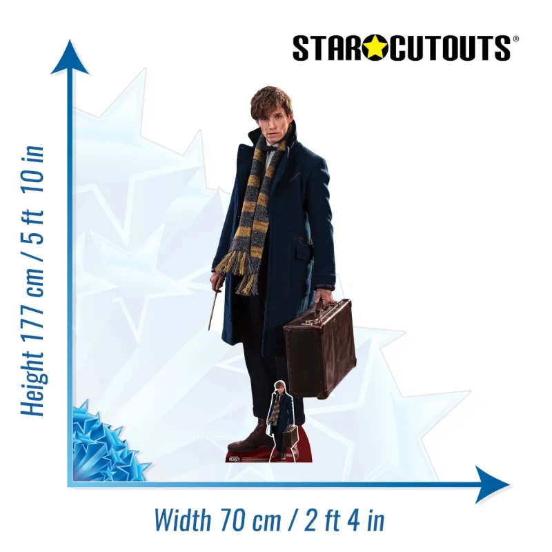 SC946 Newt Scamander (Fantastic Beasts) Official Lifesize + Mini Cardboard Cutout Standee Size