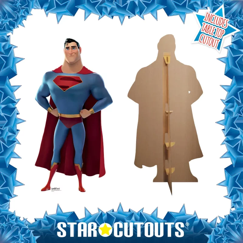 SC4070 Superman (DC League of Super Pets) Official Lifesize + Mini Cardboard Cutout Standee Frame