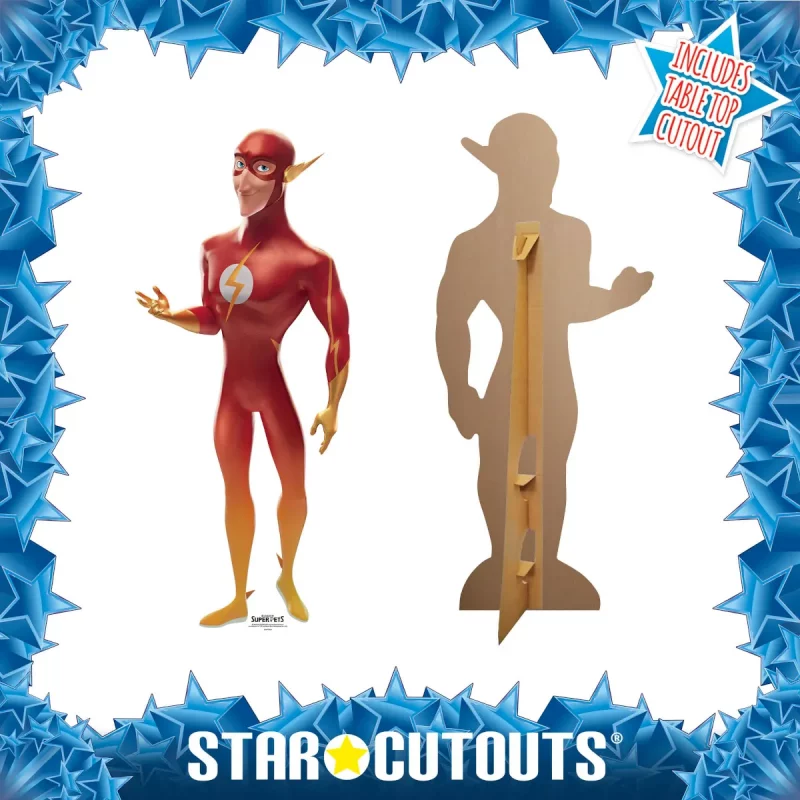 SC4073 The Flash (DC League of Super Pets) Official Lifesize + Mini Cardboard Cutout Standee Frame