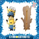 SC4122 Kevin & Bob (Minions The Rise of Gru) Official Large + Mini Cardboard Cutout Standee Frame