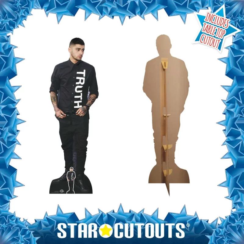 CS997 Zayn Malik 'Black Outfit' (British Singer) Lifesize + Mini Cardboard Cutout Standee Frame