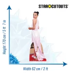 CS1020 Millie Bobby Brown 'Pink Dress' (British Actress) Lifesize + Mini Cardboard Cutout Standee Size