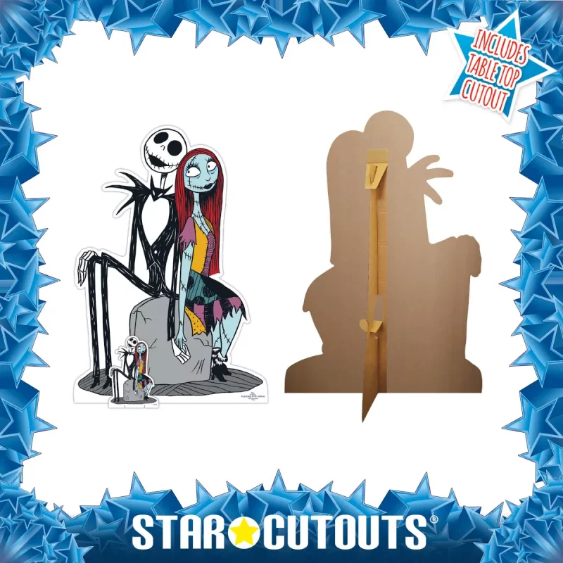 SC4184 Jack & Sally (The Nightmare Before Christmas) Official Lifesize + Mini Cardboard Cutout Standee Frame