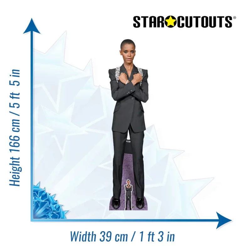 CS1065 Letitia Wright 'Suit' (Guyanese British Actress) Lifesize + Mini Cardboard Cutout Standee Size