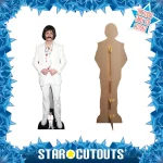 CS1076 Evan Peters 'White Suit' (American Actor) Lifesize + Mini Cardboard Cutout Standee Frame