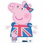 Peppa Pig Union Jack Peppa Pig Official Large + Mini Cardboard Cutout Front