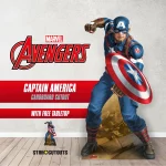 Captain America 'Comic Book Art' (Marvel Avengers) Lifesize + Mini Cardboard Cutout Room