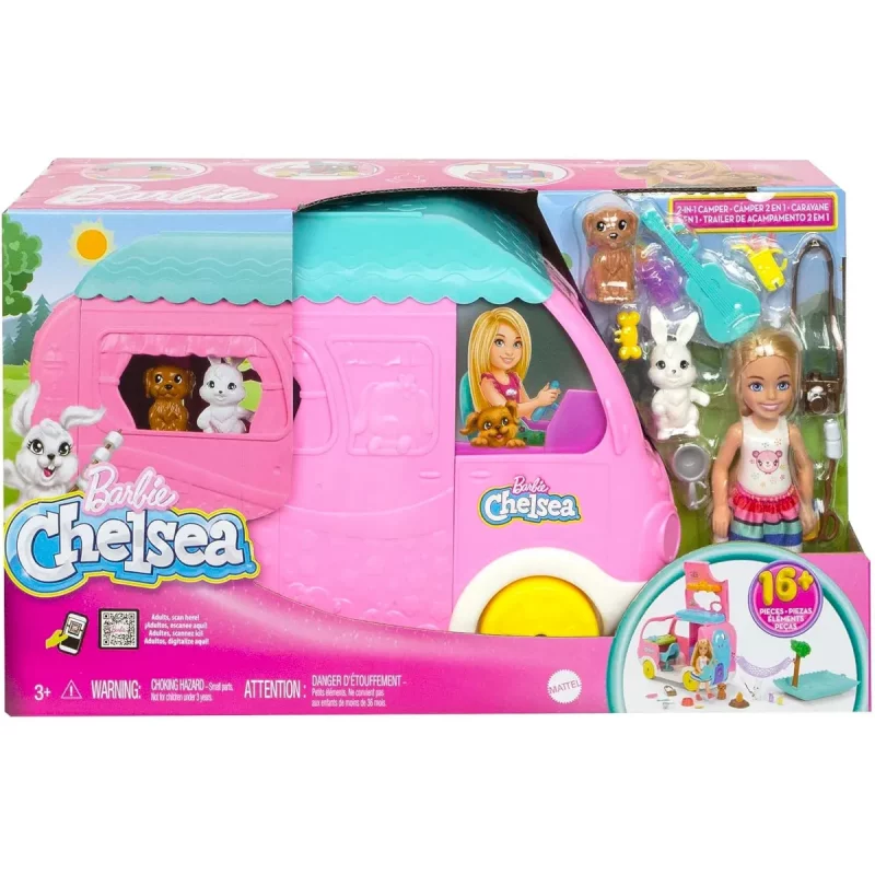 Barbie Chelsea 2-in-1 Camper Van Playset Box
