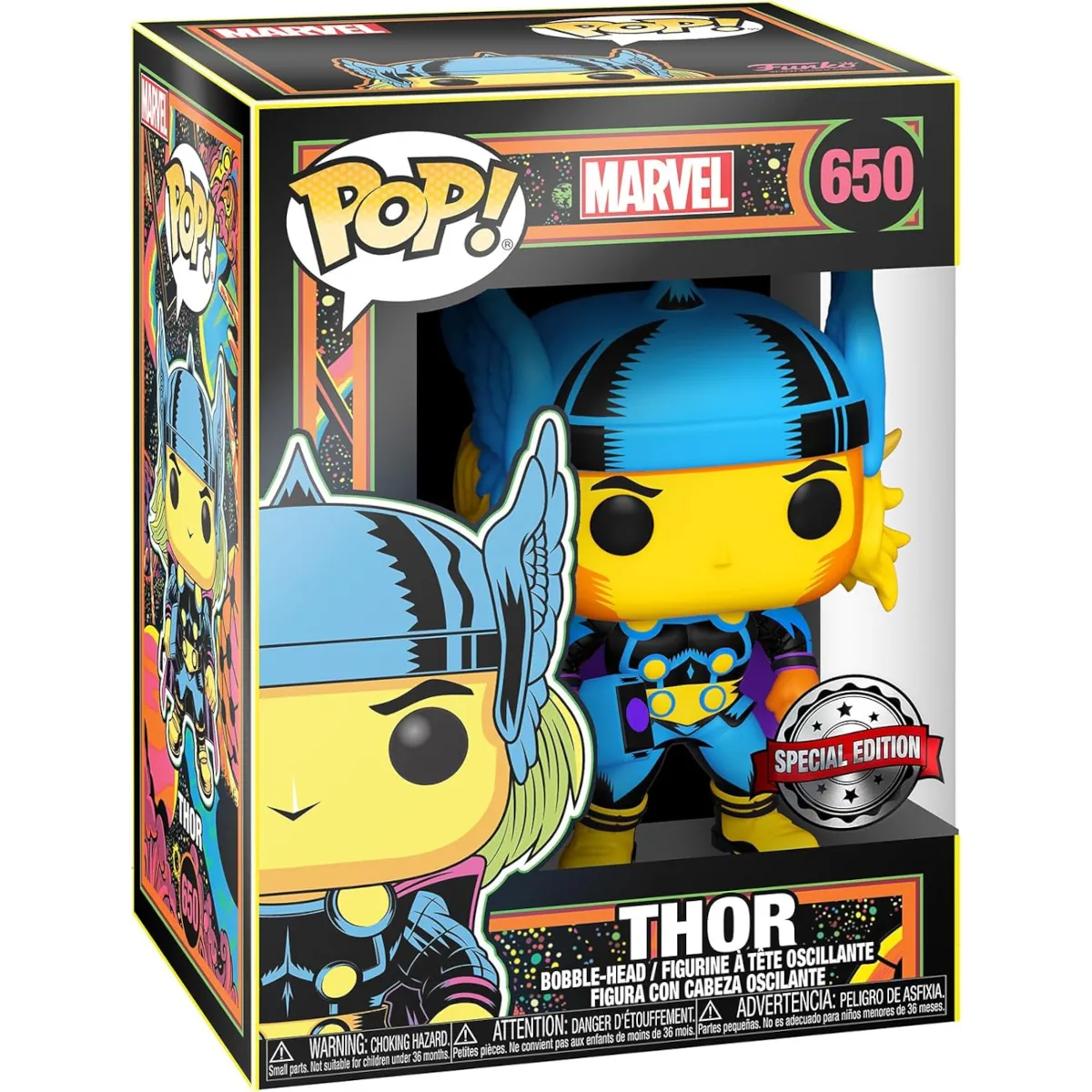 Funko Pop! Marvel Thor (Blacklight) Collectable Vinyl Figure Box
