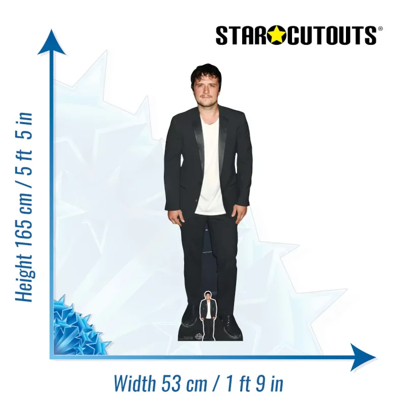 CS1121 Josh Hutcherson (American Actor) Lifesize + Mini Cardboard Cutout Standee Size