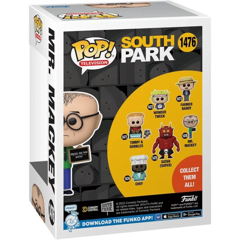 75672 Funko Pop! Television - South Park - Mr. Mackey Collectable Vinyl Figure Box Back