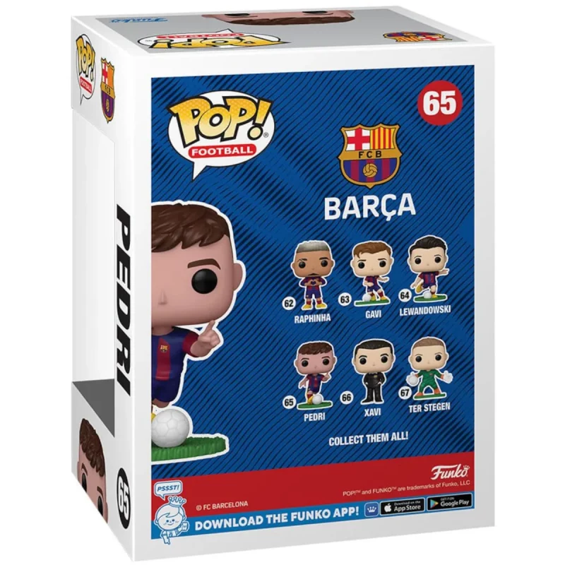 FK72237 Funko Pop Football FC Barcelona Pedri Collectable Vinyl Figure Box Back