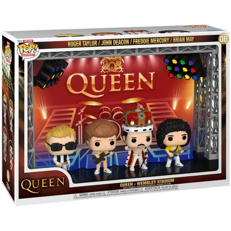 FK77012 Funko Pop! Moment - Queen - Wembley Stadium Collectable Vinyl Figures (4-Pack) Box
