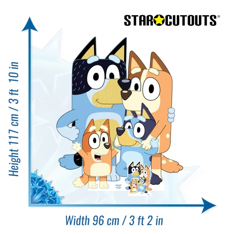 SC4465 Heeler Family (Bluey Television Series) Official Large + Mini Cardboard Cutout Standee Size