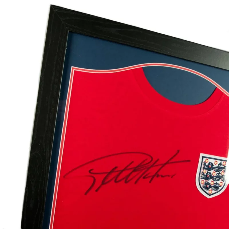 125475 England F.A. Sir Geoff Hurst Framed Signed 1966 World Cup Replica Football Shirt 2