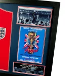 125475 England F.A. Sir Geoff Hurst Framed Signed 1966 World Cup Replica Football Shirt 3
