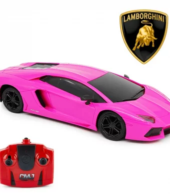 188384 Lamborghini Aventador Pink 124 Scale Radio Controlled Car