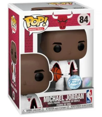 54541 Funko Pop! Basketball - NBA Chicago Bulls - Michael Jordan (White Warmup) Collectable Vinyl Figure Box Front