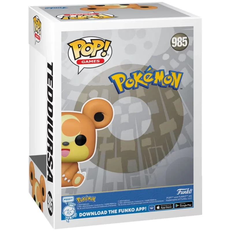 70936 Funko Pop! Games - Pokémon - Teddiursa Collectable Vinyl Figure Box Back