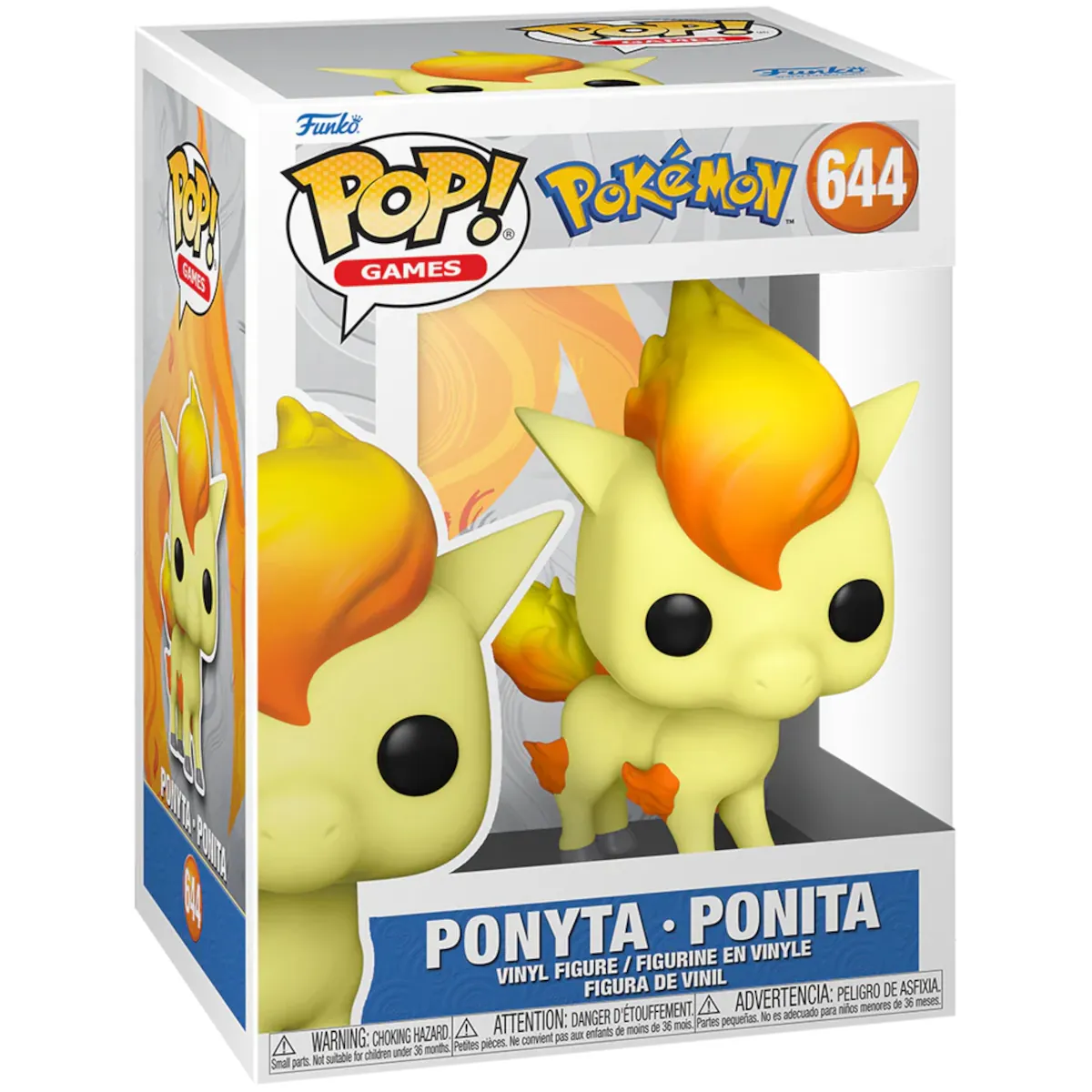 74228 Funko Pop! Games - Pokémon - Ponyta Collectable Vinyl Figure Box Front