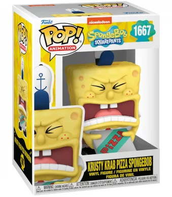 75738 Funko Pop! Animation - SpongeBob SquarePants - Krusty Krab Pizza SpongeBob Collectable Vinyl Figure Box Front