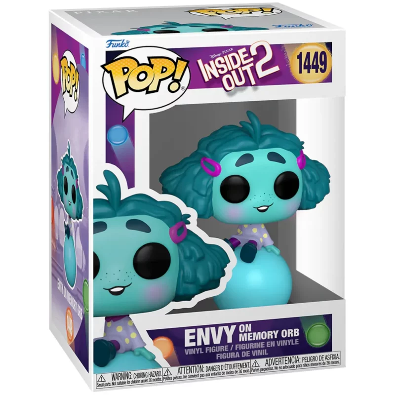 75998 Funko Pop! Disney - Inside Out 2 - Envy (On Memory Orb) Collectable Vinyl Figure Box Front