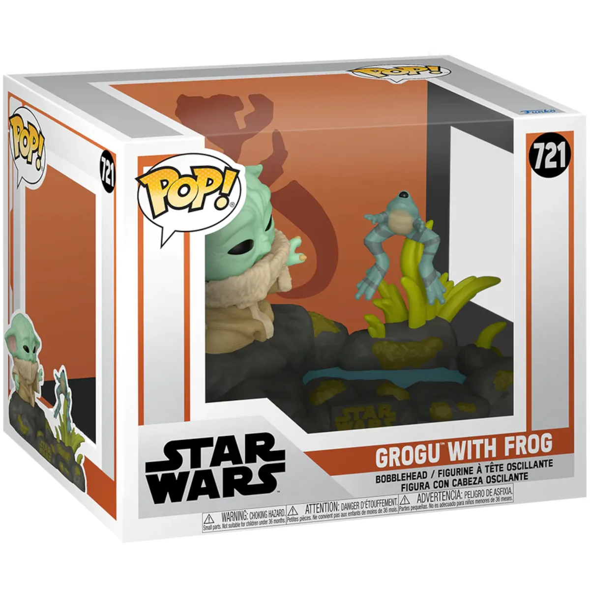 80000 Funko Pop! Television - Star Wars The Mandalorian - Grogu with Frog Collectable Vinyl Figure Box Front